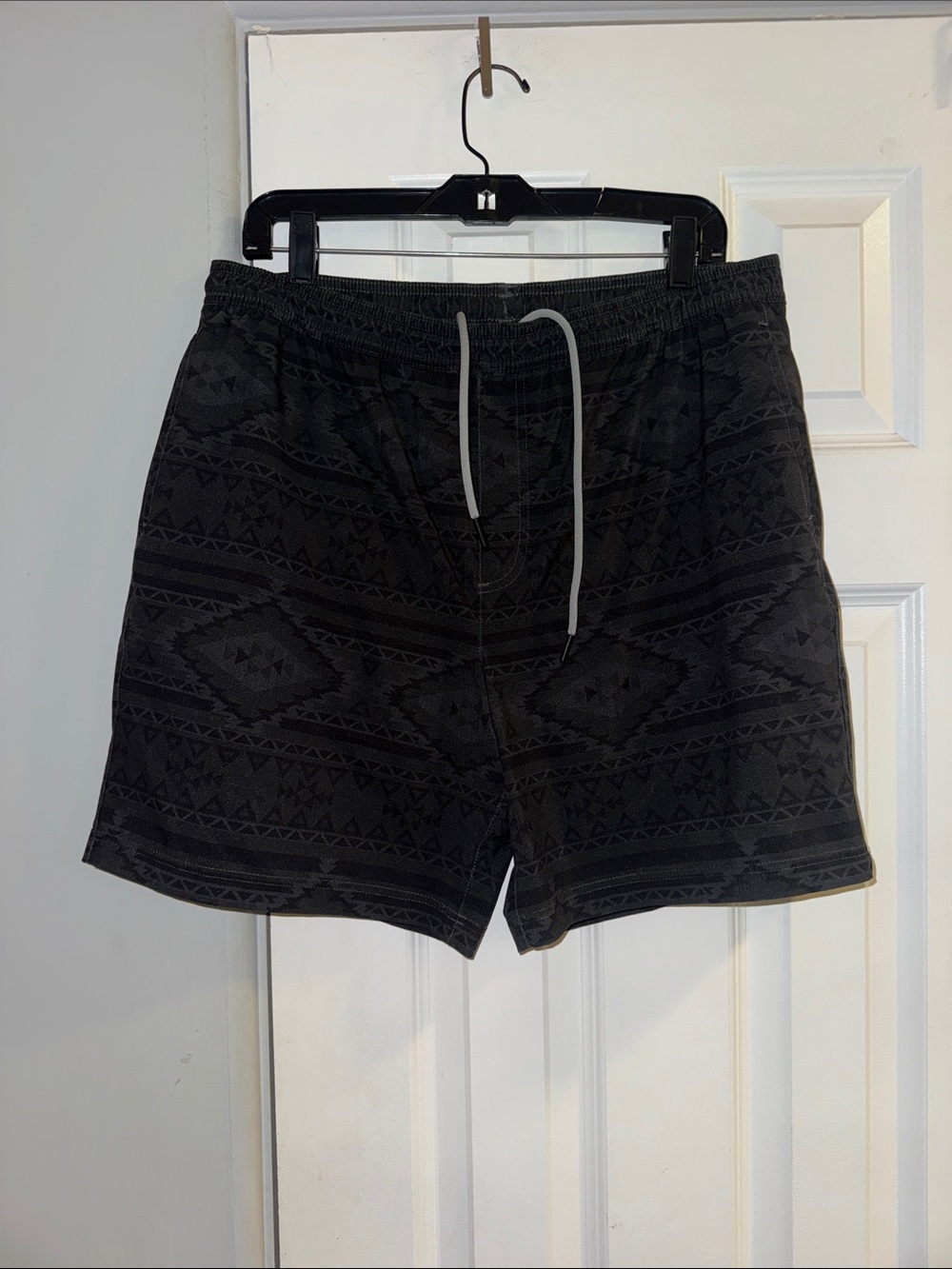 chubbies Black Aztec-Pattern Swim Trunks